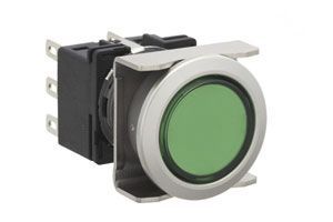 LB6ML-A1T64G, Idec Green Round Push Button Switch, Переключатель