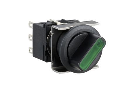 LB6F-2T64R, Idec Black Round Push Button Switch, Переключатель