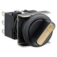 LB6F-2T64W, Idec Black Round Push Button Switch, Переключатель