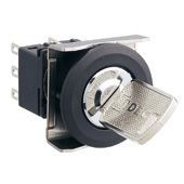 LBW6K-2ST6B, Idec Black Round Push Button Switch, Выключатель с ключом