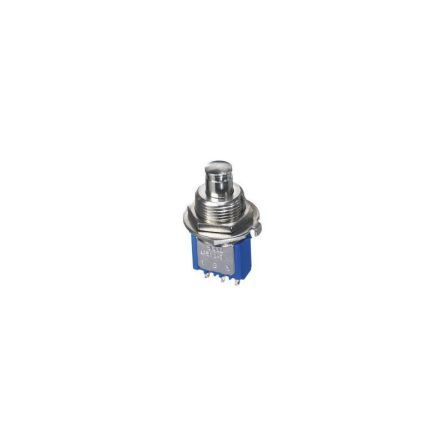 8646ADGB6X923+U3631, APEM Double Pole Double Throw (DPDT) Latching Push Button Switch, 6.5 (Dia.)mm, Through Hole, 30V dc, Кнопочный переключатель