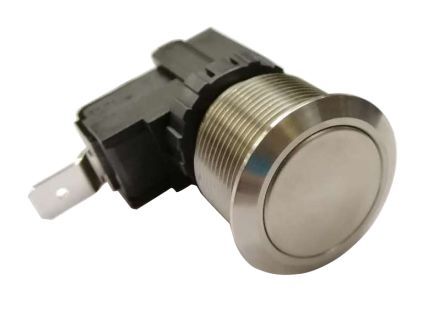 MW22-A0F1000-A3DA, RS PRO Single Pole Single Throw (SPST) Latching Push Button Switch, IP67, 22.2 (Dia.)mm, Panel Mount, 250 / 125V ac, Кнопочный переключатель