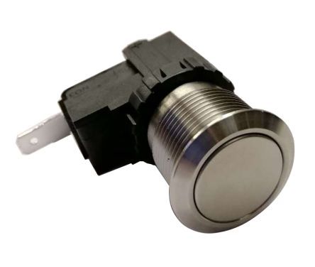 MW19-A0F0000-A1TB, RS PRO Single Pole Single Throw (SPST) Momentary Push Button Switch, IP67, 19.1 (Dia.)mm, Panel Mount, 250 / 125V ac, Кнопочный переключатель