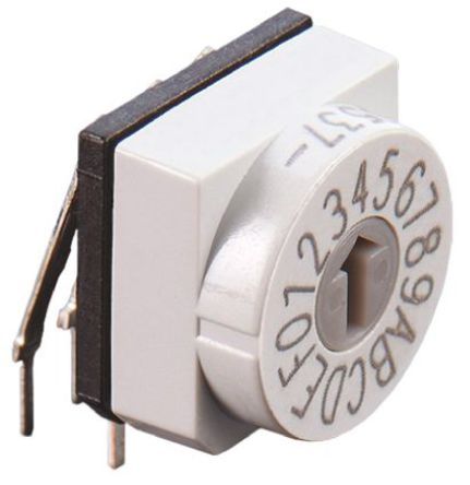 PT65101L254, Hartmann 10 Way Through Hole DIP Switch, Rotary Flush Actuator, Переключатель