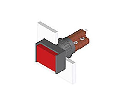 51-262.0252, EAO Illuminated Push Button Switch, IP65, Black, Panel Mount, Latching for use with Series 51 Switches -25°C +55°C