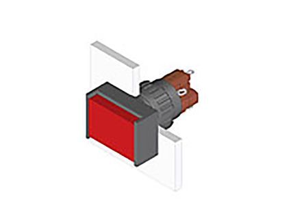 51-261.0252, EAO Illuminated Push Button Switch, IP65, Black, Panel Mount, Latching for use with Series 51 Switches -25°C +55°C