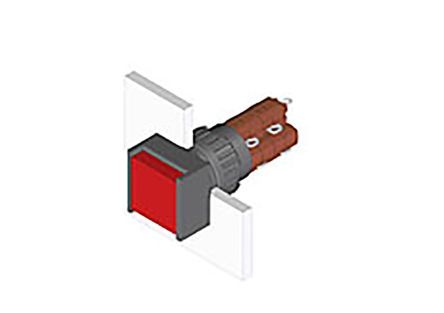 51-282.0252, EAO Illuminated Push Button Switch, IP65, Black, Panel Mount, Latching for use with Series 51 Switches -25°C +55°C