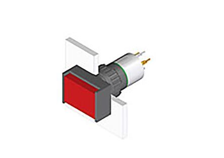 51-461.036, EAO Illuminated Push Button Switch, IP65, Black, Panel Mount, Latching for use with Series 51 Switches -25°C +55°C