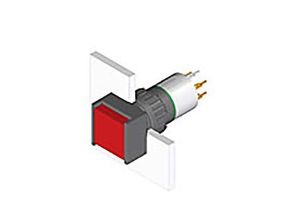 51-451.036, EAO Illuminated Push Button Switch, IP65, Black, Panel Mount, Momentary for use with Series 51 Switches -25°C +55°C