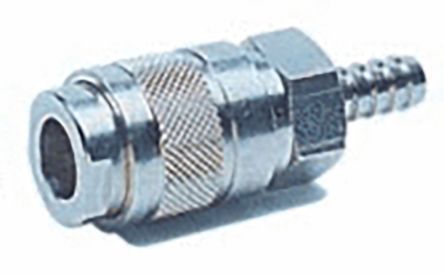 0014500003, RS PRO Pneumatic Quick Connect Coupling Nickel Plated Brass Hose Barb, Муфта