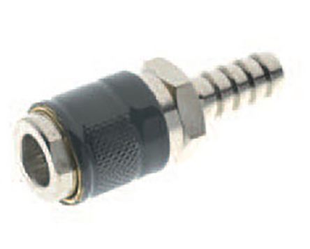 0018500002, RS PRO Pneumatic Quick Connect Coupling Nickel Plated Brass Hose Barb, Муфта