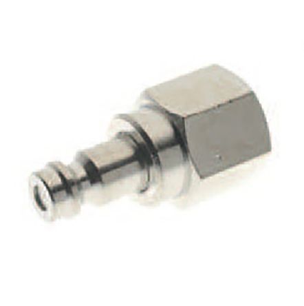 0028200002, RS PRO Pneumatic Quick Connect Coupling Nickel Plated Brass 1/4in Threaded, Муфта