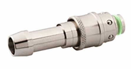 0042500002, RS PRO Pneumatic Quick Connect Coupling Nickel Plated Brass Hose Barb, Муфта
