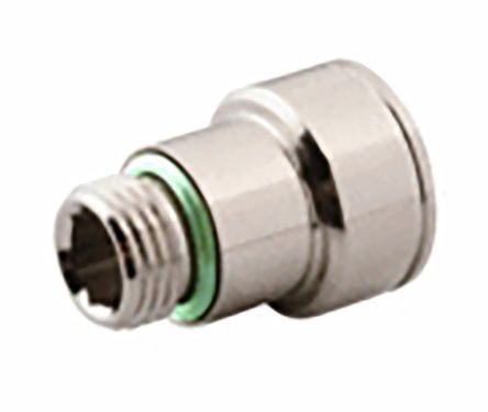 0051100002, RS PRO Pneumatic Quick Connect Coupling Nickel Plated Brass 1/4in Threaded, Муфта