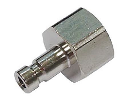 00802000102NB, RS PRO Pneumatic Quick Connect Coupling Nickel Plated Brass 1/8in Threaded, Муфта