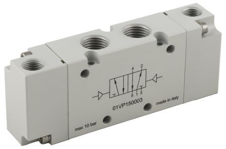 01VP150003, RS PRO 5/2 Bistable Pneumatic Control Valve Pneumatic G 1/4, Клапан