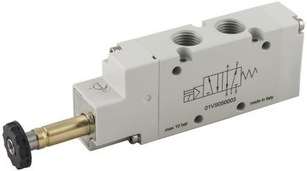 01VS07CC05, RS PRO 5/3 Normally Closed Pneumatic Control Valve Solenoid G 1/2, Клапан