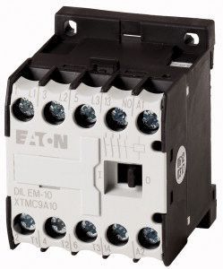 052302 & DILEM-10(230V50/60HZ), Eaton 3 Pole Contactor - 9 A, 230 V ac Coil, 3NO, 4 kW, Контактор