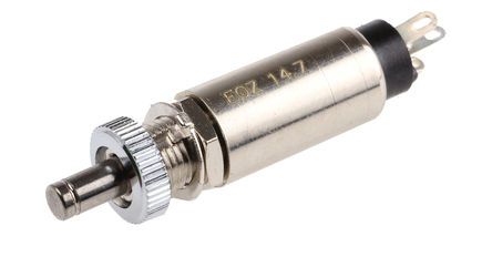 07.17801.21, EOZ Single Pole Double Throw (SPDT) Momentary Push Button Switch, 6.35 (Dia.)mm, Panel Mount, Кнопочный переключатель