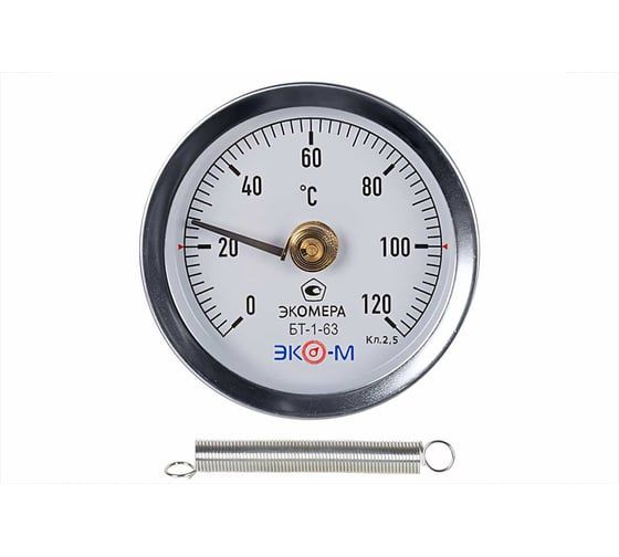 ПО, АО Термометр накладной Физтех ТБф-120Н 0…60C кт.2,5 d.63 IP43, с пружиной 4687207068512