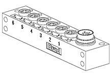 1202470061, Molex 120247 Series M8 I/O module, 6 Port