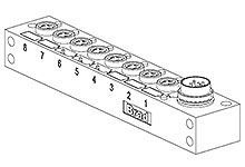 1202470063, Molex 120247 Series M8 I/O module, 8 Port