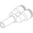 QSY-6H-B, Festo Tube-to-Tube Pneumatic Fitting, Push In 6 mm x Push In 6 mm x Push In 6 mm, 6 bar