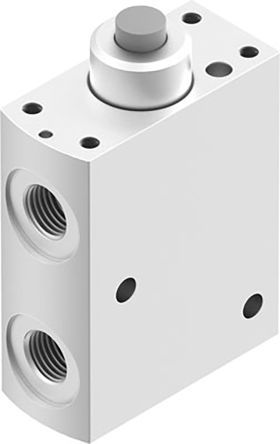 VMEF-ST-M32-M-N18, Festo Plunger 3/2 Pneumatic Manual Control Valve VMEF Series, Клапан