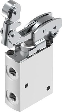 VMEF-KT-M32-M-G18, Festo Roller Lever 3/2 Pneumatic Manual Control Valve VMEF Series, Клапан