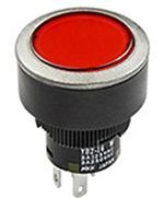 YB215CWCKW01, NKK Switches Single Pole Double Throw (SPDT) On-(On) Push Button Switch, IP65, 15 (Dia.)mm, Panel Mount, Кнопочный переключатель