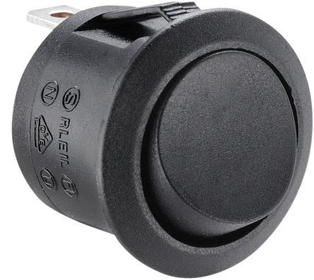 ABRR002, RS PRO Single Pole Single Throw (SPST), (On)-None-Off Rocker Switch, Клавишный переключатель