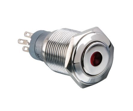 MP0045/1D2GN012S, Arcolectric Double Pole Double Throw (DPDT) Momentary Green LED Push Button Switch, IP67, 16.2 (Dia.)mm, Panel Mount,, Кнопочный переключатель