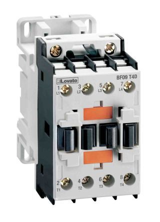 BF09T4A230, Lovato 4 Pole Contactor - 25 A, 230 V ac Coil, 4NO, 4 kW, Контактор