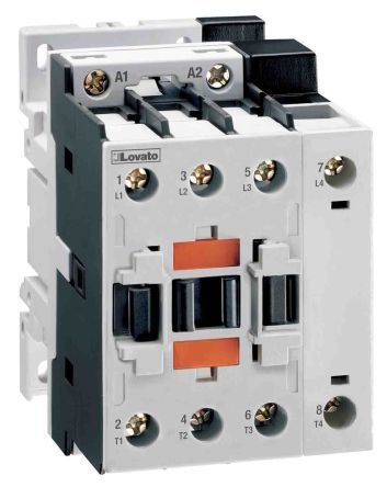 BF26T4A024, Lovato 4 Pole Contactor - 45 A, 24 V ac Coil, 4NO, 13 kW, Контактор