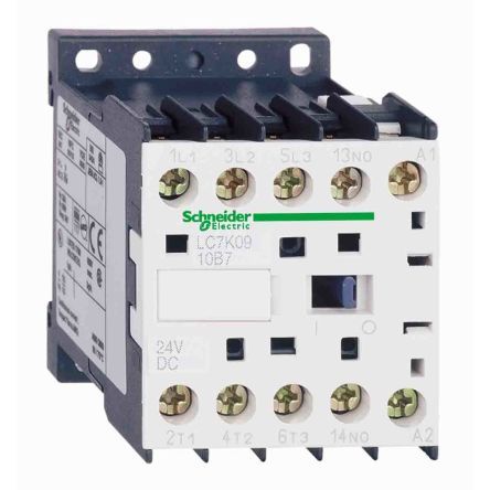 LC7K0901M7, Schneider Electric 3 Pole Contactor - 20 A, 220 V ac Coil, TeSys, 3NO, 4 kW, Контактор