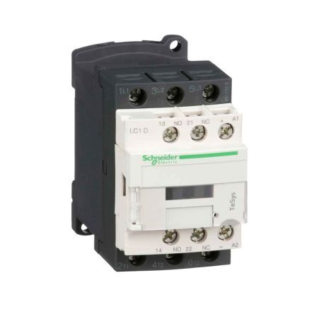 LC1D096BD, Schneider Electric 3 Pole Contactor - 25 A, 24 V dc Coil, TeSys, 3NO, 5.5 kW, Контактор