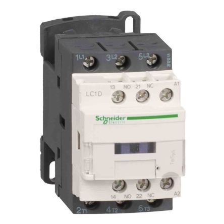 LC1D096M7, Schneider Electric 3 Pole Contactor - 25 A, 220 V ac Coil, TeSys, 3NO, 5.5 kW, Контактор