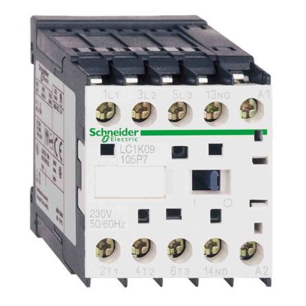 LC1K06015B7, Schneider Electric 3 Pole Contactor - 6 A, 24 V ac Coil, TeSys, 3NO, 3 kW, Контактор