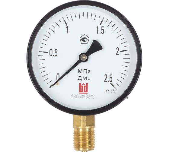 Манометр виброустойчивый Физтех ДМ8008-ВУф 0-2,5 МПа кт.1,0 d.100 IP54 M20x1,5 РШ, Глицерин 4687205454591