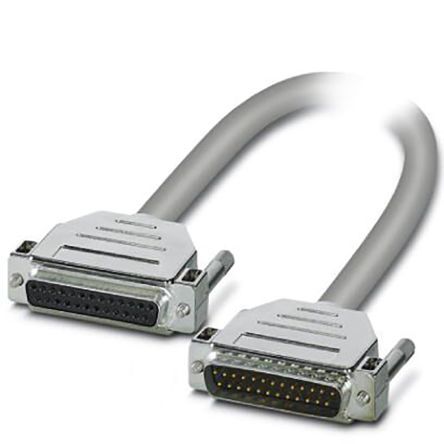 1066665, Phoenix Contact D-Sub 25-Pin to D-Sub 25-Pin Female, Male Cable & Connector, 25 V ac, 60 V dc