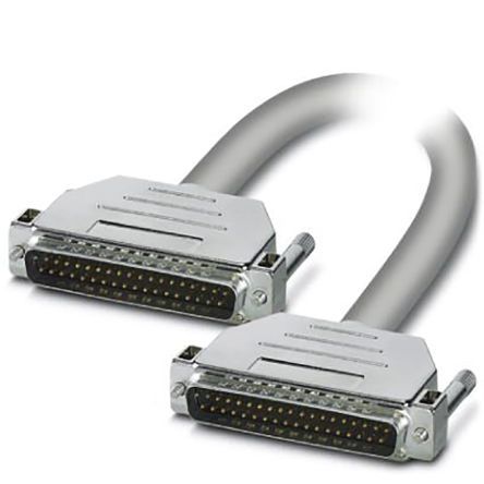 1066612, Phoenix Contact D-Sub 37-Pin to D-Sub 37-Pin Male Cable & Connector, 25 V ac, 60 V dc