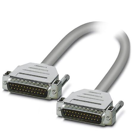 1066669, Phoenix Contact D-Sub 25-Pin to D-Sub 25-Pin Male Cable & Connector, 25 V ac, 60 V dc