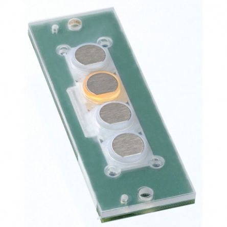 PR00100L0G120, APEM PR Single Pole Single Throw (SPST) Green LED Push Button Switch, IP65, 14.5 (Dia.) x 25mm, Panel Mount, 12V dc, Кнопочный переключатель