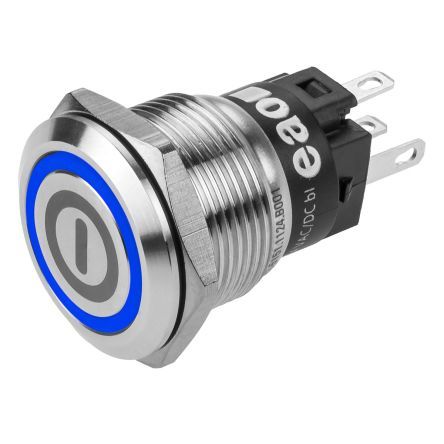 82-5151.1123.B001, EAO CO Momentary Blue LED Push Button Switch, IP65, IP67, Panel Mount, 12V ac/dc, Кнопочный переключатель