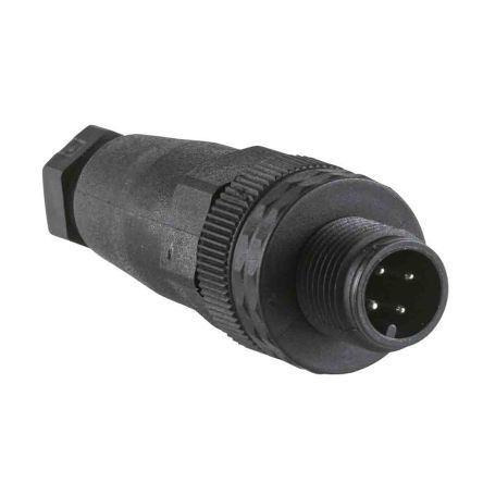 XZCC12MDP40B, Telemecanique Sensors M12 4 Pin Male Connector for use with Cabling, 125 V ac, 150 V dc