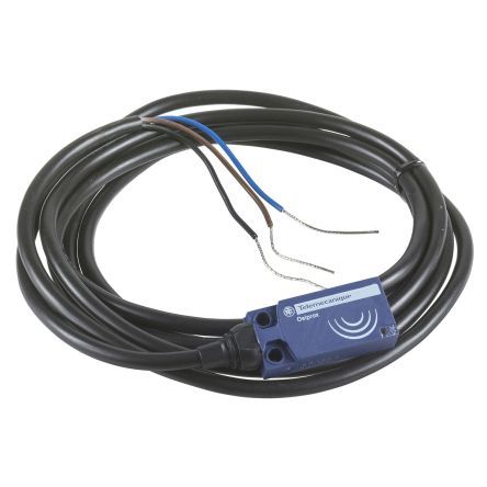 XS7F1A1DAL2, Telemecanique Sensors Inductive Proximity Sensor - Flat, NO Output, 5 mm Detection, IP68, Cable Terminal, Индуктивный датчик приближения