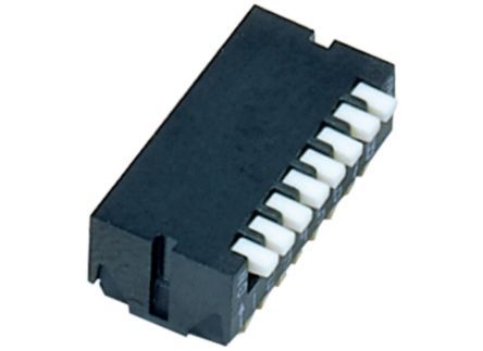 CHP-081A, Copal Electronics 8 Way Surface Mount Piano Dip Switch Single Pole Single Throw (SPST), Piano Actuator, Переключатель