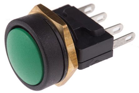 49-59123, ITW Switches ITW 49-59 Single Pole Double Throw (SPDT) Momentary Clear LED Push Button Switch, IP67, 16 (Dia.)mm, Panel Mount, 250V, Кнопочный переключатель