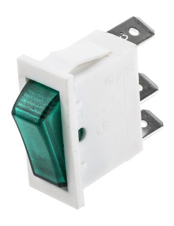 C5503AANAO, Arcolectric Illuminated Single Pole Single Throw (SPST), On-Off Rocker Switch Panel Mount, Клавишный переключатель