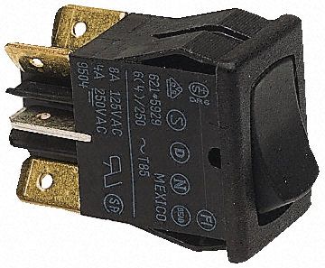 621-1692900NXRS, Carlingswitch Single Pole Double Throw (SPDT), On-(On) Rocker Switch Panel Mount, Клавишный переключатель